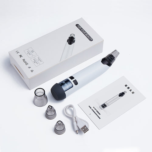 Electric Blackhead Remover with Hot Compress and 4 Suction Heads