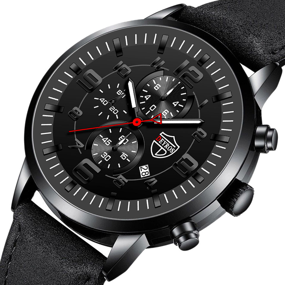 Fully automatic quartz wristwatch with calendar and luminous function