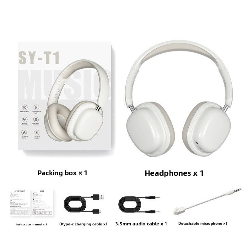 Wireless Bluetooth Headset with Microphone, Noise Cancelling, Foldable