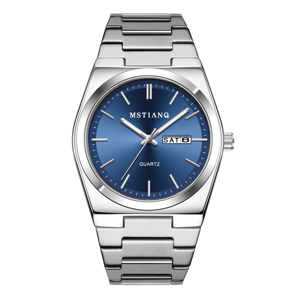 Men's steel bracelet watch
