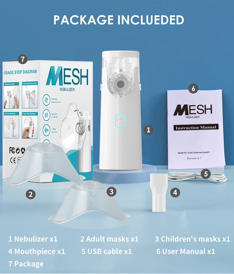 Portable Mesh Nebulizer for Home Use