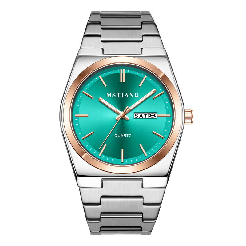 Men's steel bracelet watch