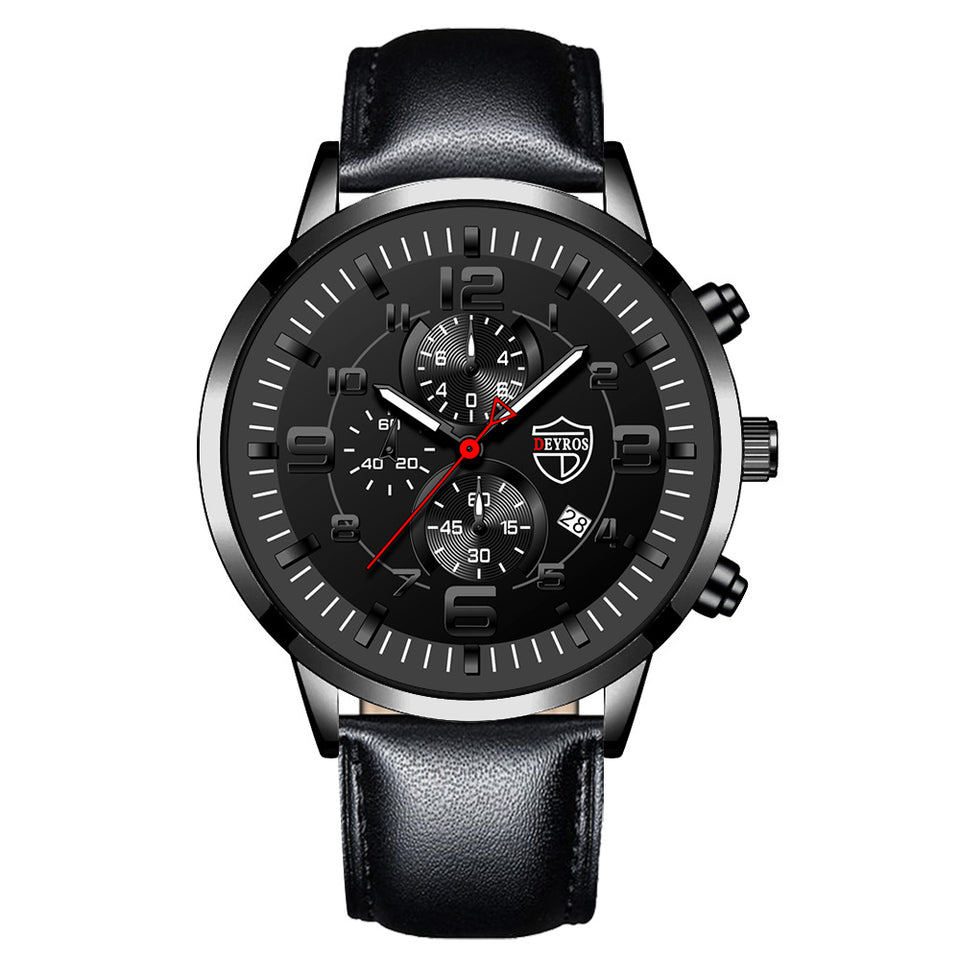 Fully automatic quartz wristwatch with calendar and luminous function