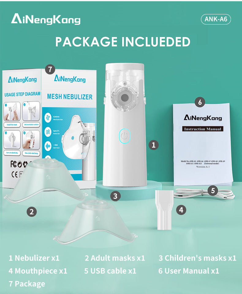 Portable Mesh Nebulizer for Home Use