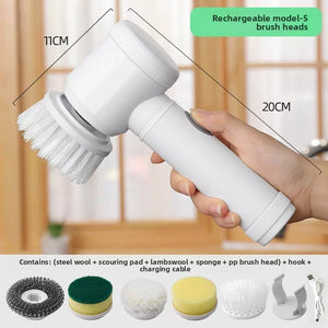 Soft-bristled wireless multi-functional electric shoe brush